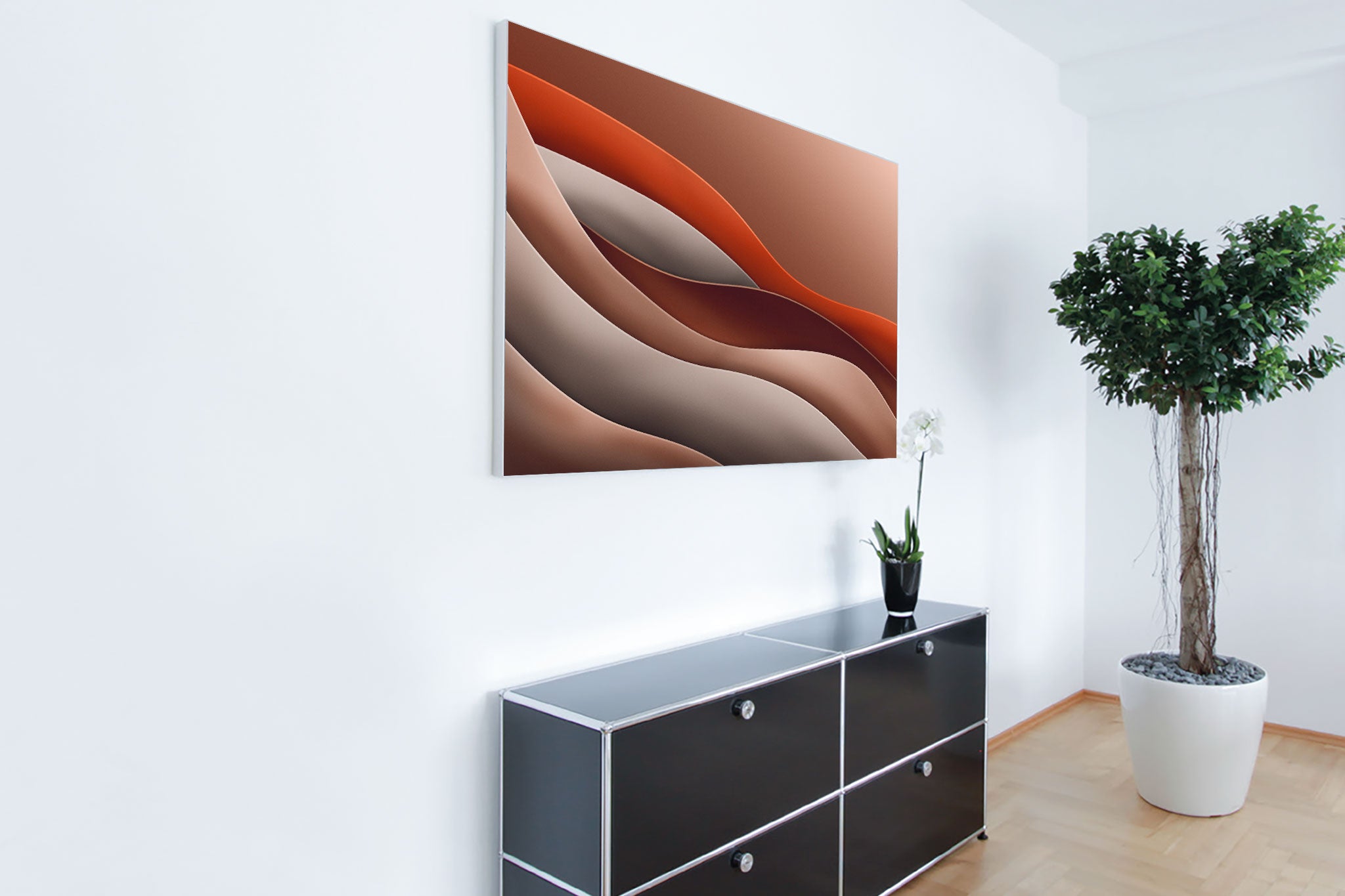 Akustikbild an einer Wand im Büro