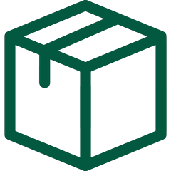 Grünes Icon einer Box