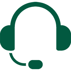 Grünes Icon für Support