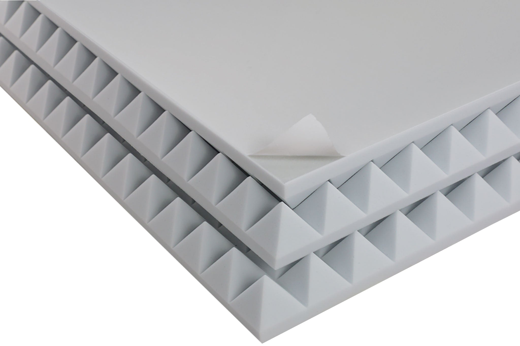 Graue Pyramidenschaumstoff-Platten mit Selbstklebung