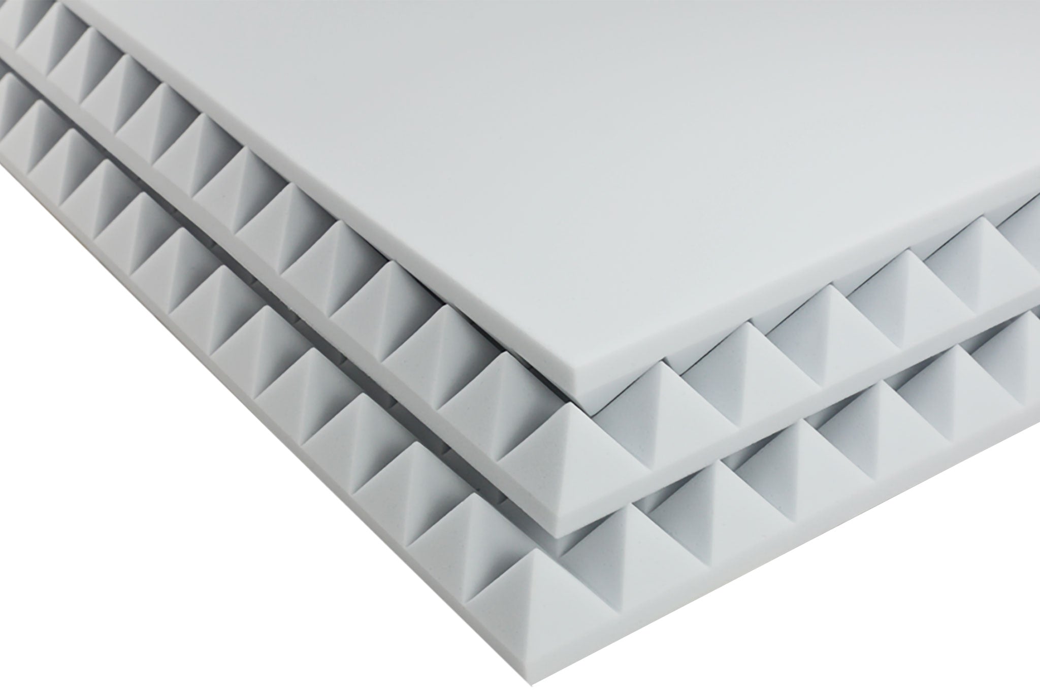 Weisse Pyramidenschaumstoff-Platten